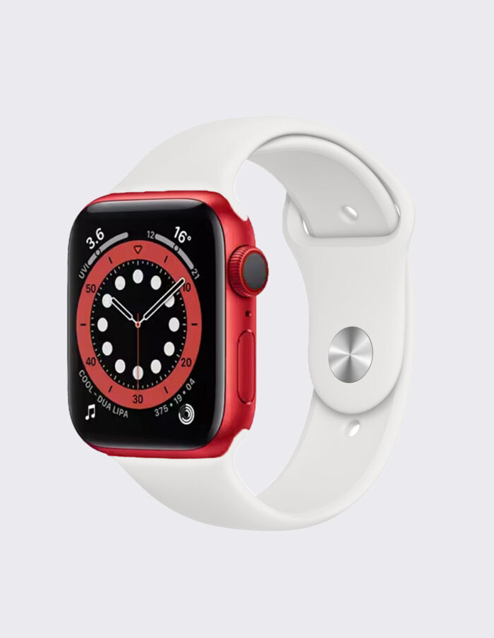 Watch Series 6 44MM (PRODUCT)RED with white sports band